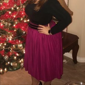 Burgundy torrid skirt